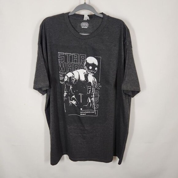 Men's Star Wars Rogue One K-2SO Grey Scale Poster Tee Size 3XL - Picture 2 of 7